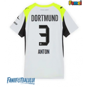 Borussia Dortmund Waldemar Anton #3 Tricou Fotbal Replică 2025-26 Femei Deplasare